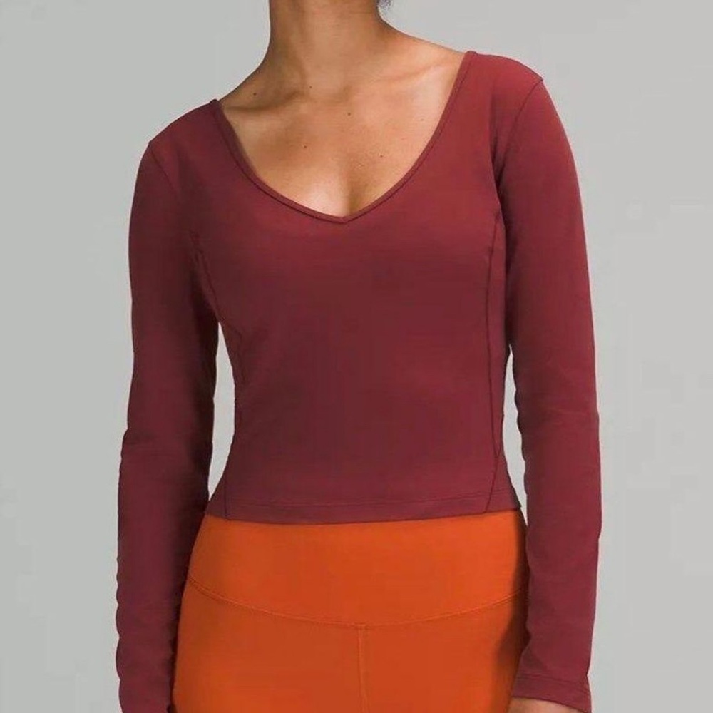Lululemon Align Long Sleeve Diamond Dye Mulled Wine